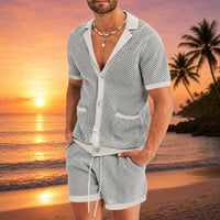 Cancún™ Set aus Lochstrick und lässigem Design in Grau