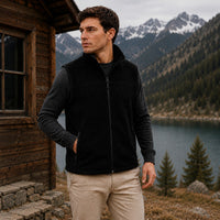 Timber™ Thermoweste mit Fleecefutter und Schützendem Stehkragen in Schwarz