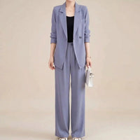 Alviera™ 2-teiliges Set mit Elegantem Blazer im Tailoring-Design in Grau