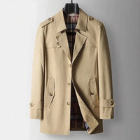 Bravon™ Mantel mit Markantem Schnitt und Hochwertiger Verarbeitung in Khaki
