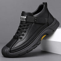 Andes™ Premium-Ledersneaker mit Verstellbarem Seitenverschluss in Schwarz