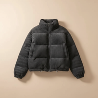 Zurich Quilted Puffer Jacket in Schwarz