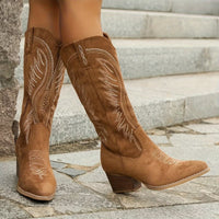 Faith | Blockabsatz Gepolstert Cowboy-Stiefel in Camel