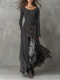 Mirelyss – Stilvolles, lässiges Maxikleid in Grau