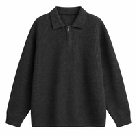 Ruben | Pullover mit Quarter-Zip in Schwarz
