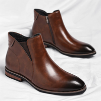 Franco Leder Boots in Schwarz