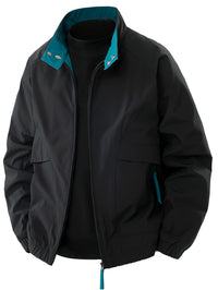 Lennox™ - Lässige leichte Windbreaker-Jacke in Schwarz