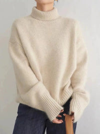 Nicole | Damen Eleganter Strick Rollkragenpullover in Beige