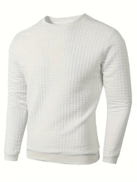Beckham | Bohemian Plaid Langarm Pullover in Weiß