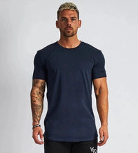 Steffen™ - Einfarbiges T-Shirt mit bequemer Passform in Marineblau