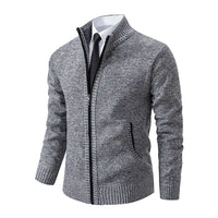 Clemens™ | Klassischer Zip-Up in Hellgrau