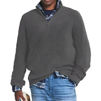 Charlton - Herrenpullover mit Reißverschluss für Wärme in Grau