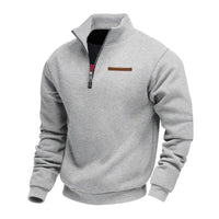 Rico | Lässiges Fleece-Sweatshirt für Herren in Grau
