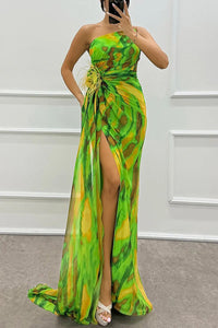 Fenna™ - Lebendige Elegante Drapierte Kleid in Grün