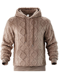 Men's Casual Sports Fleece-lined Hoodie in Aprikose