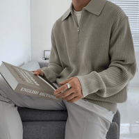Half Zip Pullover für Herren in Grau