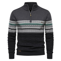Alexander | Herren Wärmender Strickpullover in Dunkelgrau