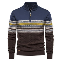 Alexander | Herren Wärmender Strickpullover in Dunkelblau