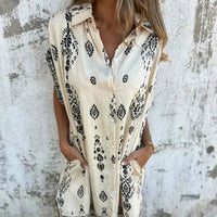 Alina | Luftiges Sommerkleid mit Taschen in Beige