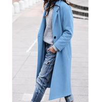 Alma | Klassischer Trenchcoat mit Knopfleiste in Blau