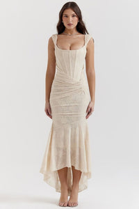 Amira | Maxikleid in Beige