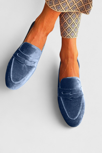 Araminta | Damen Slipper Loafer in Blau