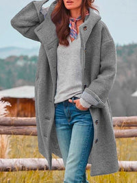 Meryl | Bequemer Mantel in Grau