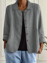 Athenais | Damen Rundhals Kurzarm Top – Basic Top Rundhals Sommer Alltag 2026 in Hellgrau