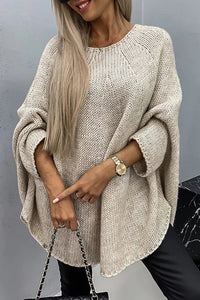 Nikoletta™ Stylischer modischer Gestrickter Pullover in Beige