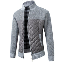 Mason | Herren Cardigan mit Stehkragen und Taschen in Hellgrau