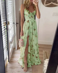 Linde™ - Romantisches Blumenkleid in Grün