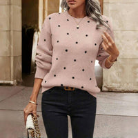 Nena™ – Gestrickter Pullover mit Punkten in Rosa