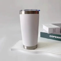 Becher Isolierbecher Edelstahl Reise Kühlung in Weiß