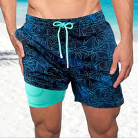 Benedikt | Herren Badeshorts mit Innenfutter in Marineblau