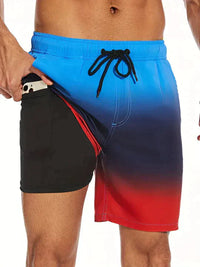 Benedikt | Herren Badeshorts mit Innenfutter in Rot