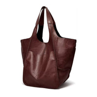 Charlotte | Übergroße Veganleder Tote Bag mit Magnetverschluss in Espresso