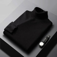 Bertram | Herren Rollkragenpullover Langarm in Schwarz