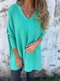Helena | Damen Pullover Winter klassisch elegant in Himmelblau