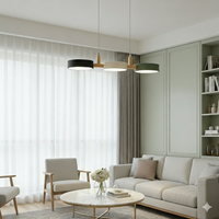 Moderne Metall Pendelleuchte Zylinder Deckenlampe minimalistisch in Schwarz-Weiß-Grün