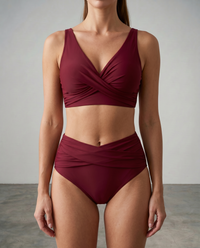 Marel | Figurformender Wickel-Bikini in Bordeauxrot