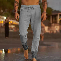 Sterling | Herren Leinenhosen in Grau