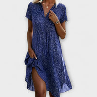 Luna™ - Fließendes Sommerkleid mit zeitlosem Aussehen in Blau