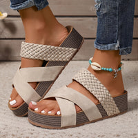 Martine - Damen Orthopädische Ledersandalen mit Riemen in Beige