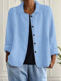 Athenais | Damen Rundhals Kurzarm Top – Basic Top Rundhals Sommer Alltag 2026 in Hellblau
