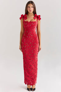 Isabel | Damenkleid modern und elegant für Damen in Rot