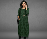 Emma | Winterkleid Damen stilvoll für festliche Anlässe in Grün