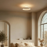 Runde Decken LED Lampe Dimmbar Modernes Zuhause in Weiß