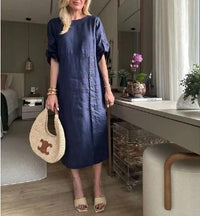 Chiara | Midi-Kleid in Dunkelblau