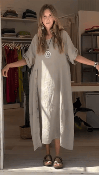 Chiara | Midi-Kleid in Grau