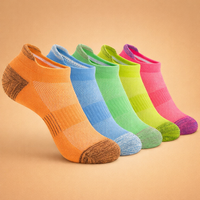 Damen-Kompressions-Sportsocken – Atmungsaktiv und bequem für Aktivitäten und den Alltag in 5 Paare Mehrfarbig 1